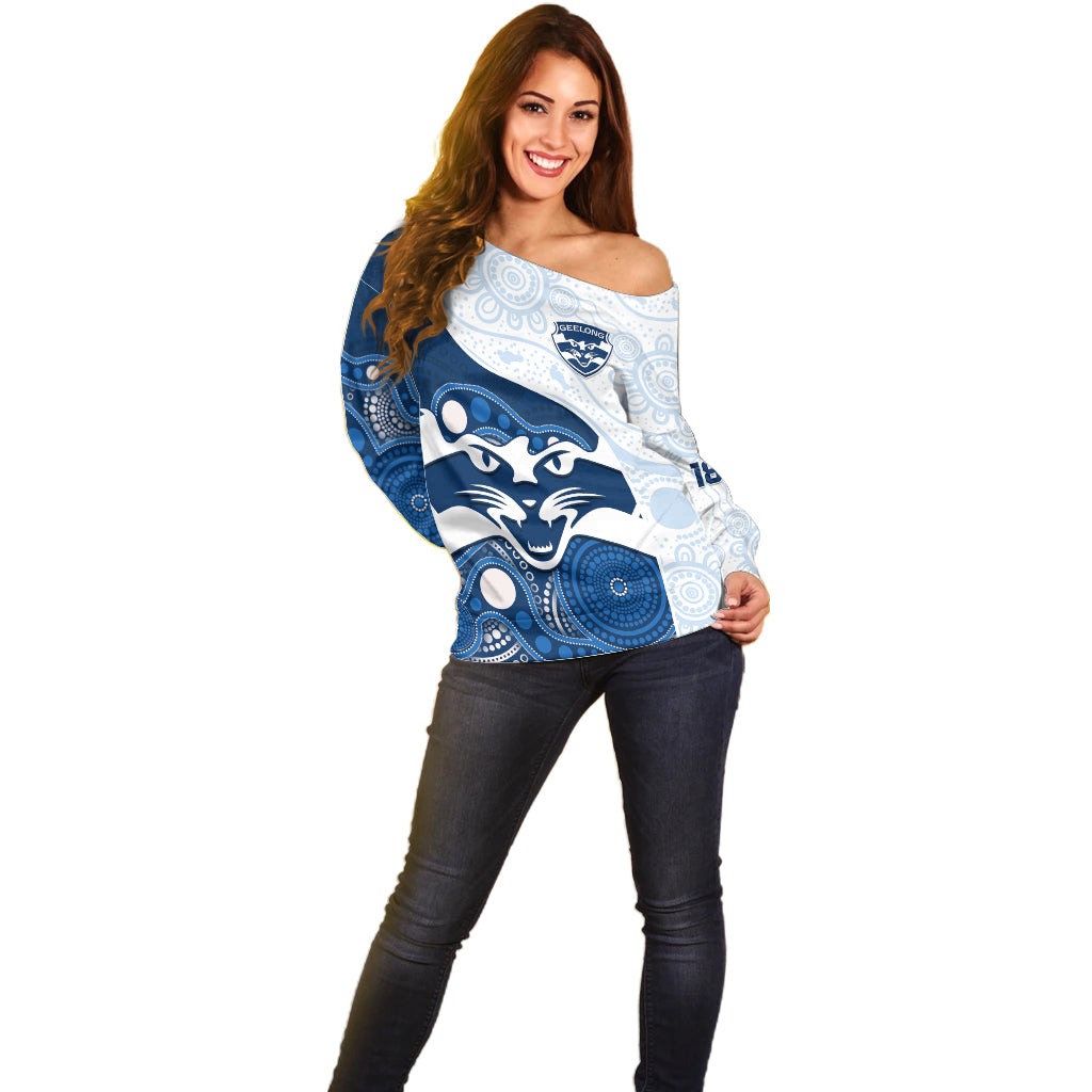 personalised-geelong-football-off-shoulder-sweater-go-cats-indigenous-art