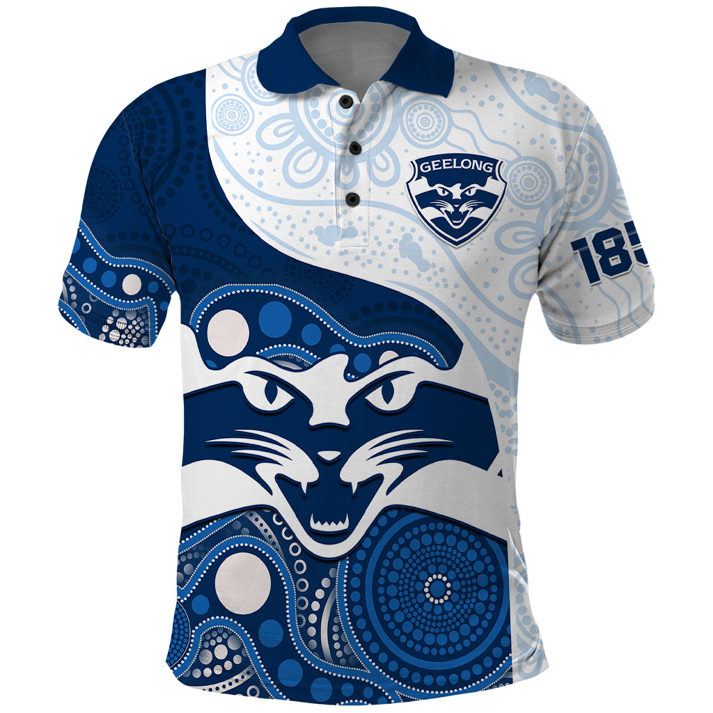 personalised-geelong-football-polo-shirt-go-cats-indigenous-art