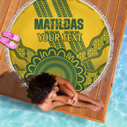 Custom Australia Matildas Beach Blanket Aussie Aboriginal Gold Version