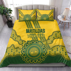 Custom Australia Matildas Bedding Set Aussie Aboriginal Gold Version
