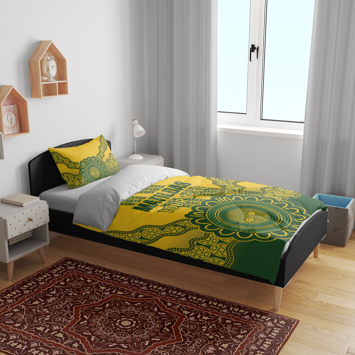 Custom Australia Matildas Bedding Set Aussie Aboriginal Gold Version