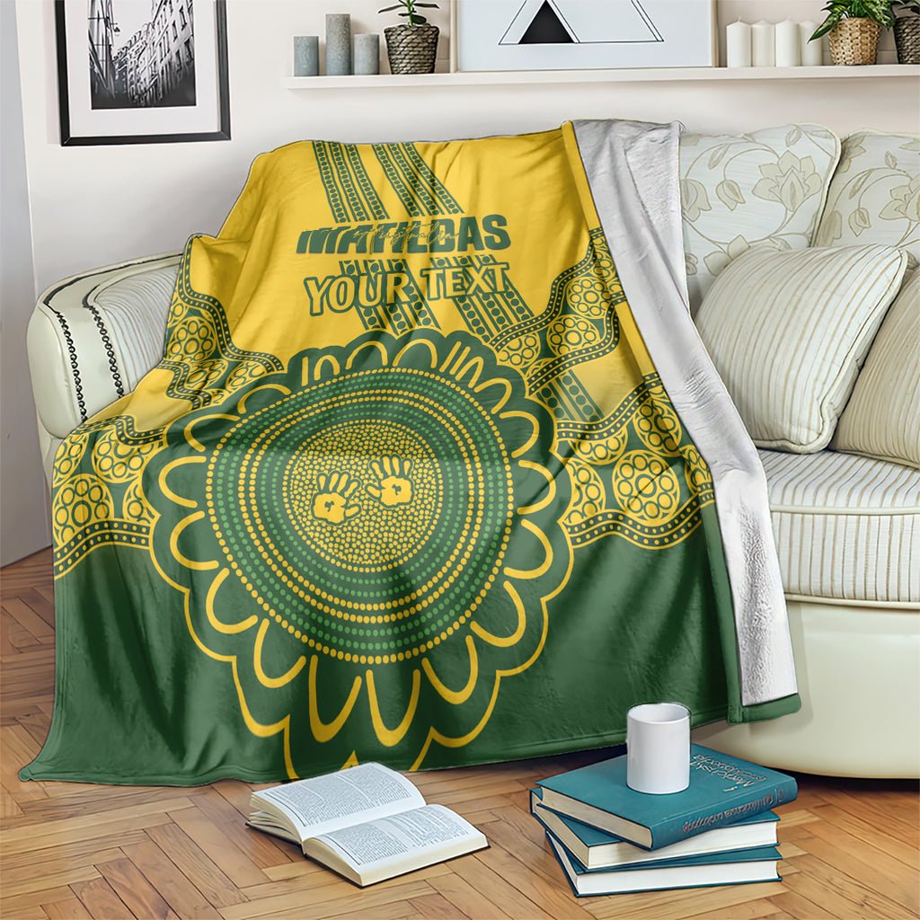Custom Australia Matildas Blanket Aussie Aboriginal Gold Version