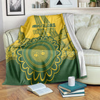 Custom Australia Matildas Blanket Aussie Aboriginal Gold Version