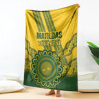 Custom Australia Matildas Blanket Aussie Aboriginal Gold Version