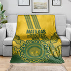 Custom Australia Matildas Blanket Aussie Aboriginal Gold Version