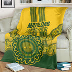 Custom Australia Matildas Blanket Aussie Aboriginal Gold Version