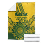 Custom Australia Matildas Blanket Aussie Aboriginal Gold Version