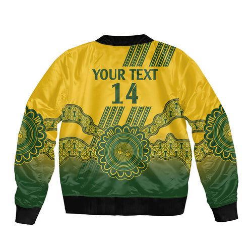 Custom Australia Matildas Bomber Jacket Aussie Aboriginal Gold Version