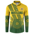 Custom Australia Matildas Button Sweatshirt Aussie Aboriginal Gold Version