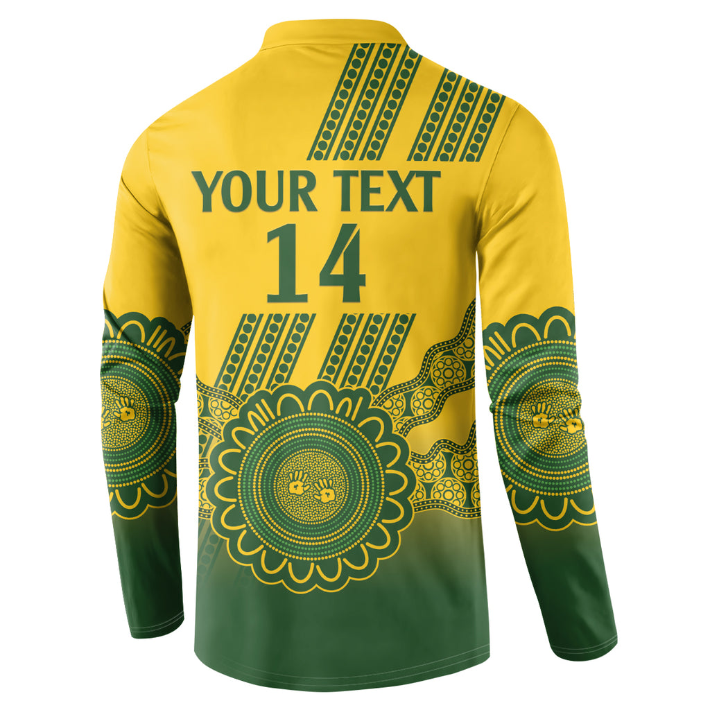 Custom Australia Matildas Button Sweatshirt Aussie Aboriginal Gold Version