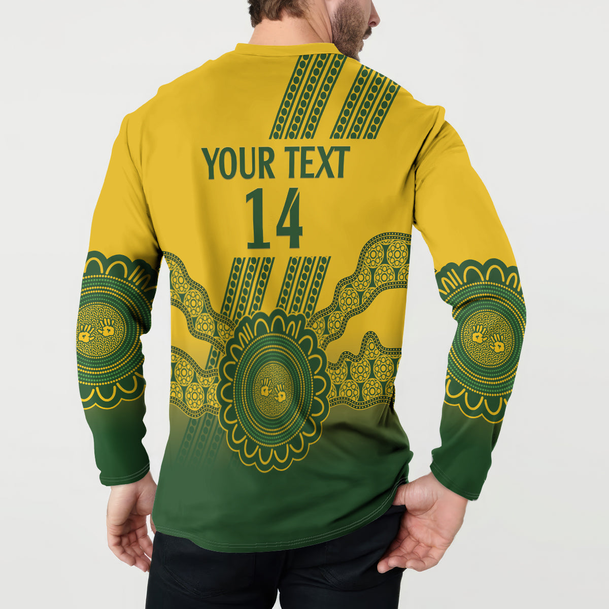 Custom Australia Matildas Button Sweatshirt Aussie Aboriginal Gold Version
