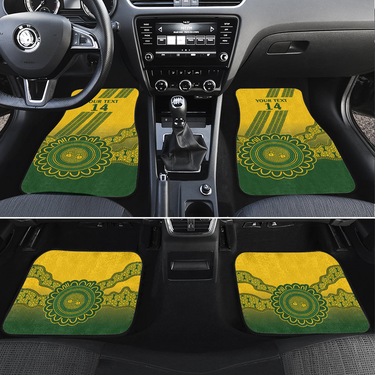 Custom Australia Matildas Car Mats Aussie Aboriginal Gold Version
