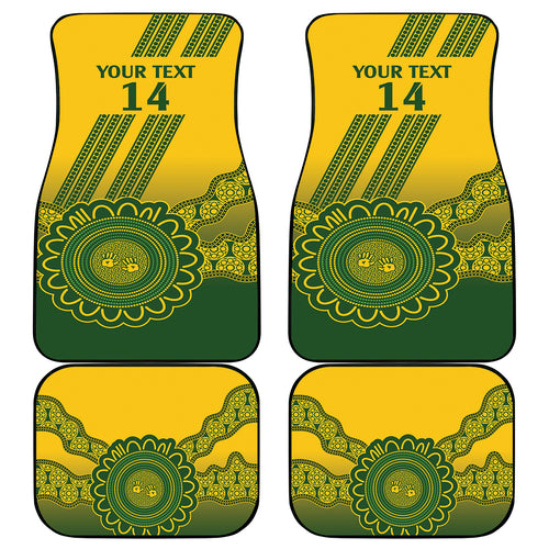 Custom Australia Matildas Car Mats Aussie Aboriginal Gold Version