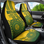 Custom Australia Matildas Car Seat Cover Aussie Aboriginal Gold Version