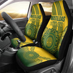 Custom Australia Matildas Car Seat Cover Aussie Aboriginal Gold Version