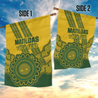 Custom Australia Matildas Garden Flag Aussie Aboriginal Gold Version