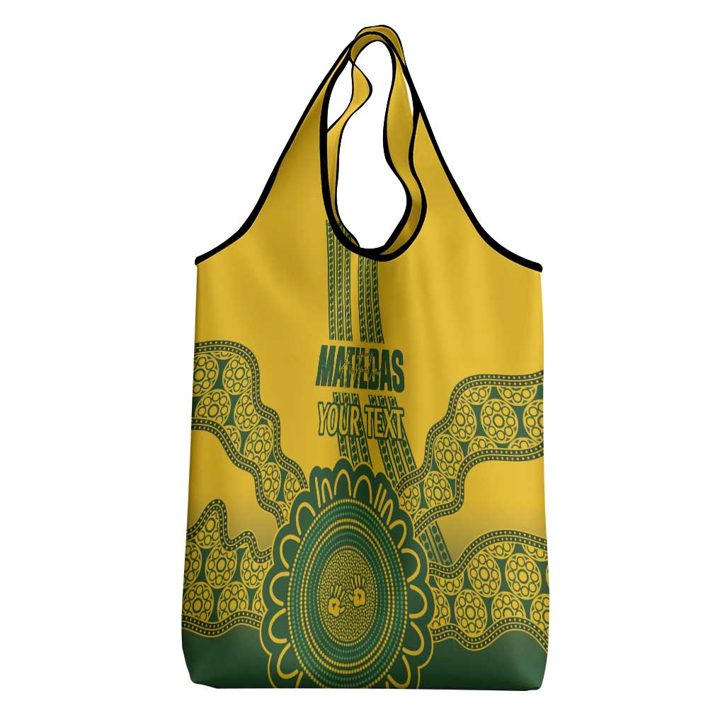 Custom Australia Matildas Grocery Bag Aussie Aboriginal Gold Version