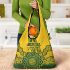 Custom Australia Matildas Grocery Bag Aussie Aboriginal Gold Version