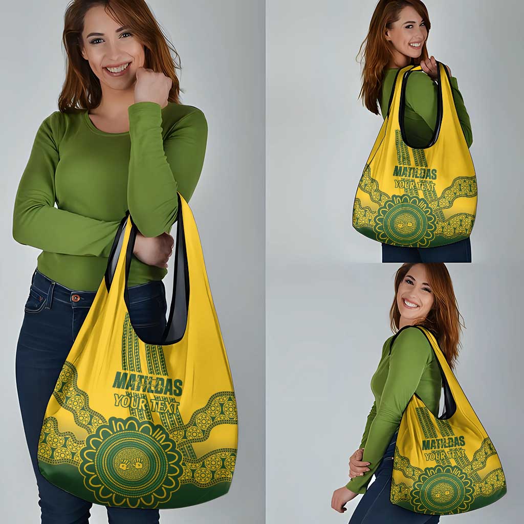 Custom Australia Matildas Grocery Bag Aussie Aboriginal Gold Version