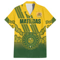 Custom Australia Matildas Hawaiian Shirt Aussie Aboriginal Gold Version