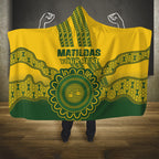Custom Australia Matildas Hooded Blanket Aussie Aboriginal Gold Version