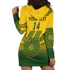 Custom Australia Matildas Hoodie Dress Aussie Aboriginal Gold Version