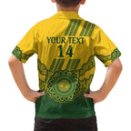 Custom Australia Matildas Kid Hawaiian Shirt Aussie Aboriginal Gold Version