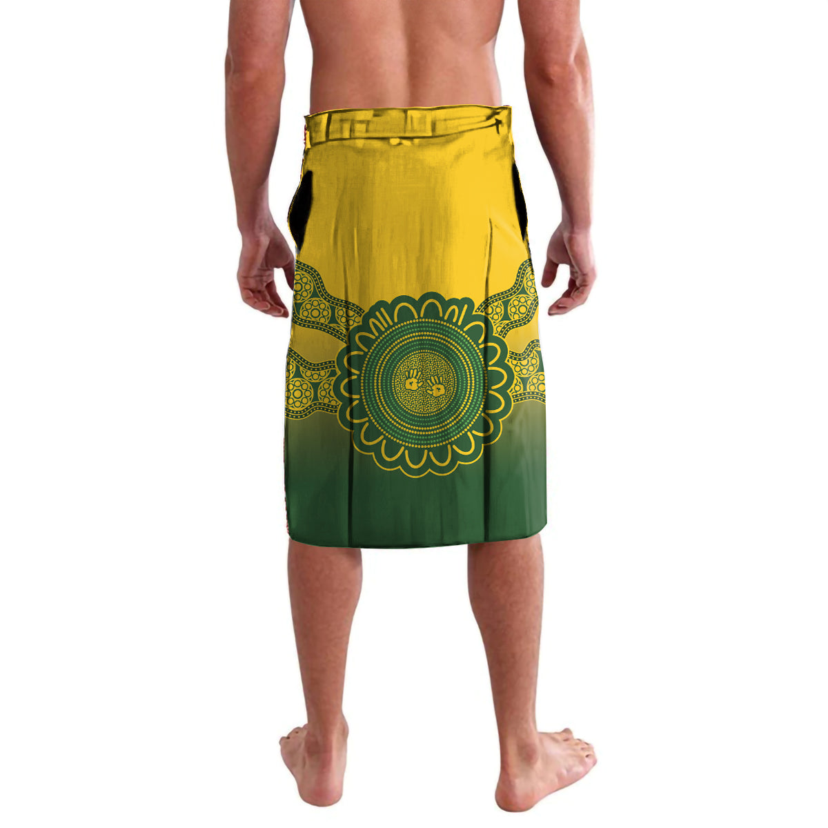 Custom Australia Matildas Lavalava Aussie Aboriginal Gold Version