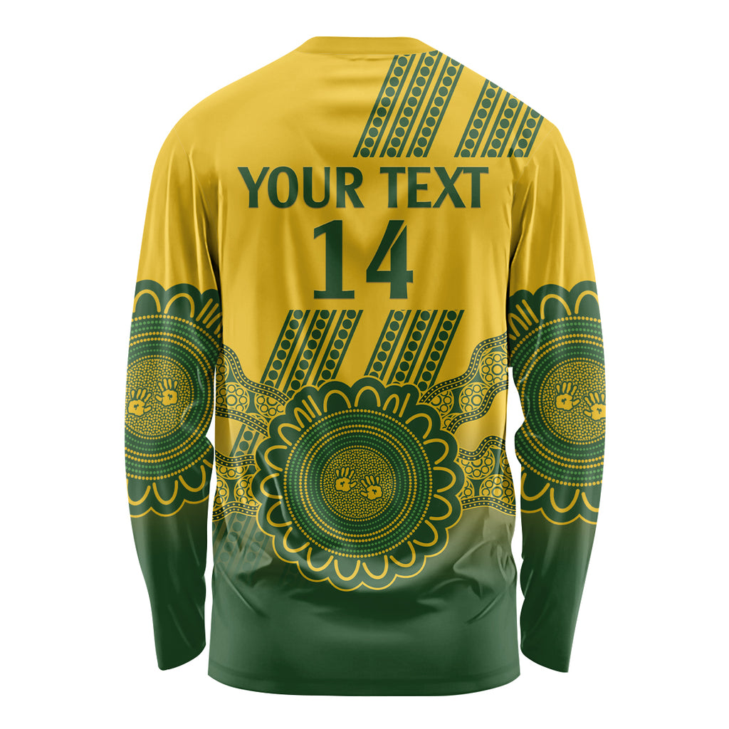 Custom Australia Matildas Long Sleeve Shirt Aussie Aboriginal Gold Version