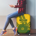 Custom Australia Matildas Luggage Cover Aussie Aboriginal Gold Version