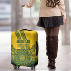 Custom Australia Matildas Luggage Cover Aussie Aboriginal Gold Version