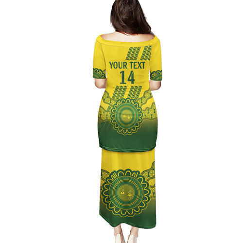 Custom Australia Matildas Puletasi Aussie Aboriginal Gold Version
