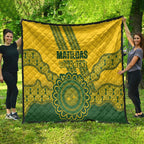 Custom Australia Matildas Quilt Aussie Aboriginal Gold Version