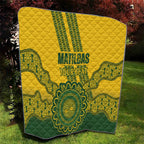 Custom Australia Matildas Quilt Aussie Aboriginal Gold Version