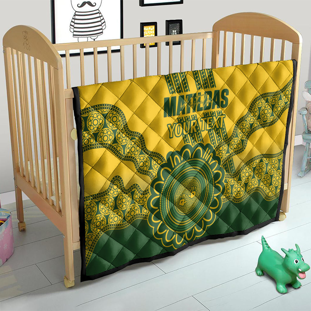 Custom Australia Matildas Quilt Aussie Aboriginal Gold Version