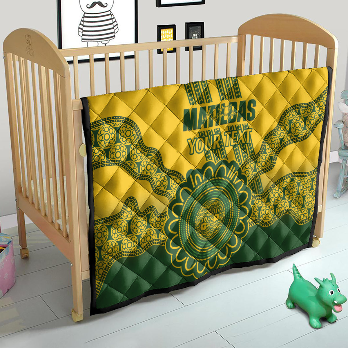 Custom Australia Matildas Quilt Aussie Aboriginal Gold Version