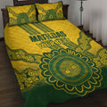 Custom Australia Matildas Quilt Bed Set Aussie Aboriginal Gold Version