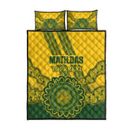 Custom Australia Matildas Quilt Bed Set Aussie Aboriginal Gold Version
