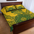 Custom Australia Matildas Quilt Bed Set Aussie Aboriginal Gold Version