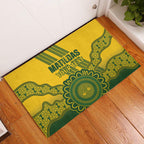 Custom Australia Matildas Rubber Doormat Aussie Aboriginal Gold Version