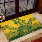 Custom Australia Matildas Rubber Doormat Aussie Aboriginal Gold Version