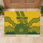 Custom Australia Matildas Rubber Doormat Aussie Aboriginal Gold Version