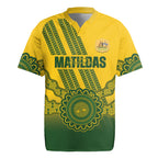Custom Australia Matildas Rugby Jersey Aussie Aboriginal Gold Version