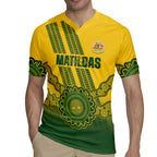 Custom Australia Matildas Rugby Jersey Aussie Aboriginal Gold Version