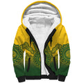 Custom Australia Matildas Sherpa Hoodie Aussie Aboriginal Gold Version