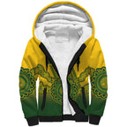 Custom Australia Matildas Sherpa Hoodie Aussie Aboriginal Gold Version