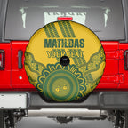 Custom Australia Matildas Spare Tire Cover Aussie Aboriginal Gold Version