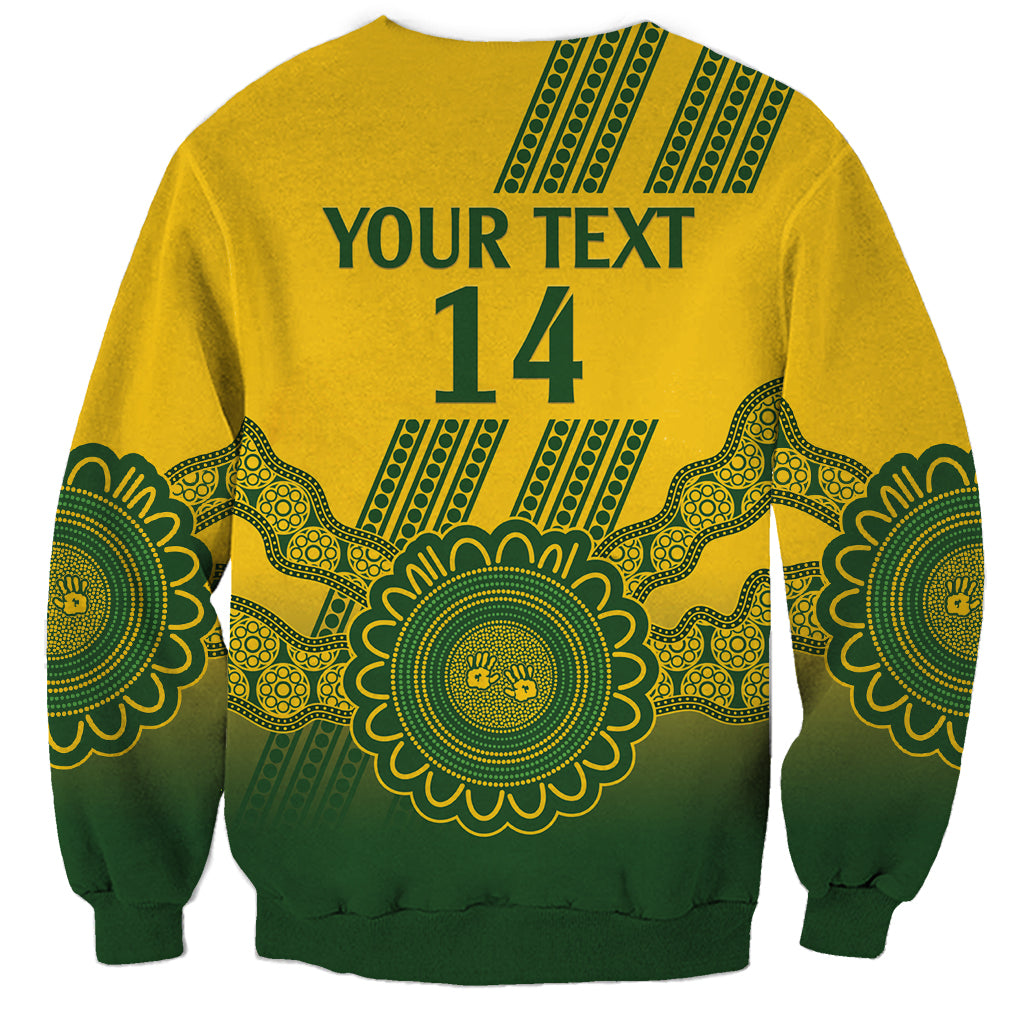Custom Australia Matildas Sweatshirt Aussie Aboriginal Gold Version