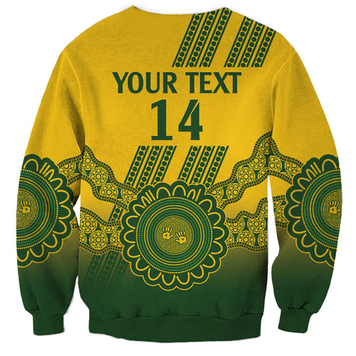 Custom Australia Matildas Sweatshirt Aussie Aboriginal Gold Version