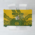 Custom Australia Matildas Tablecloth Aussie Aboriginal Gold Version